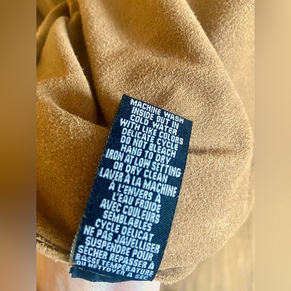 Jules & Leopold Beige Faux Suede Cardigan Blazer Light Jacket Cinch Waist 1X XL - Picture 6 of 13